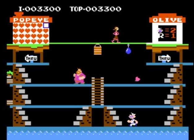 Popeye (моряк Папай) игра для Денди